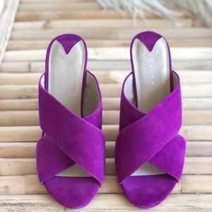 Fuscia Leith Heeled Mule